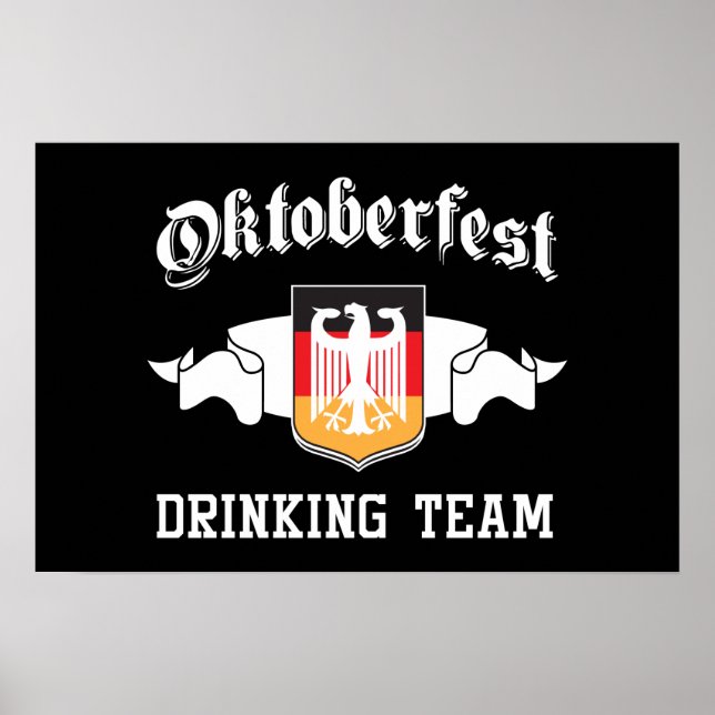Pôster Equipe do bebendo Oktoberfest (Frente)