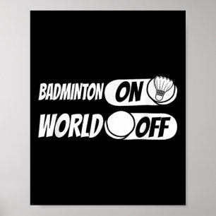 Poster Equipe Do Jogador Do Shuttle - Racquet Badminton N