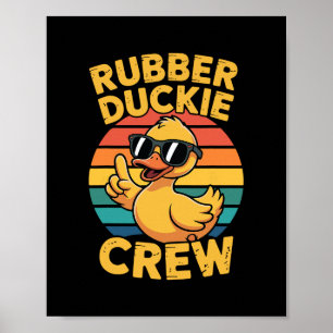 Poster Equipe do Patinho de Borracha Amor Pato Fofo Pato