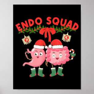 Poster Equipe Endo Enfermeira Estômago Chapéu de Papai No