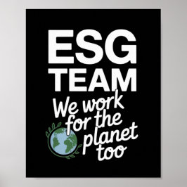 Poster Equipe ESG - Também trabalhamos para o planeta