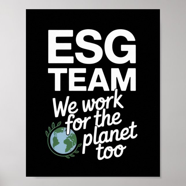 Poster Equipe ESG - Também trabalhamos para o planeta (Frente)