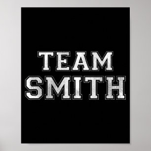 Poster Equipe esportiva familiar engraçada sobrenome smit