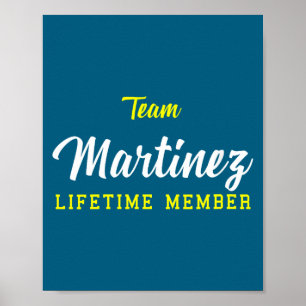 Poster Equipe Feminina Martinez Membro Vitalício Apelido 