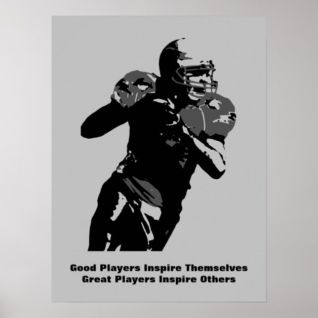 Poster Equipe Inspiradora de Futebol de Cotação (Frente)