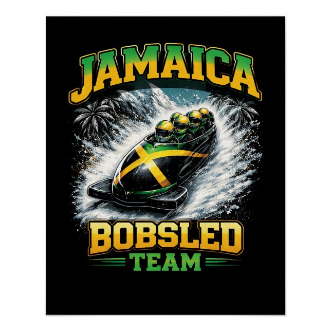 Pôster Equipe Jamaicana de Bobslê (Frente)
