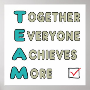 Poster Equipe - Juntos Todos Conseguem Mais