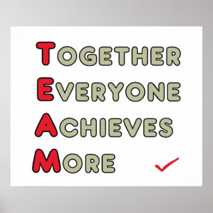 Poster Equipe - Juntos Todos Conseguem Mais