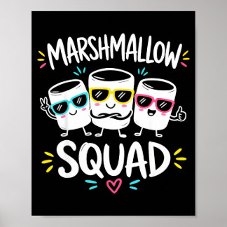 Poster Equipe marshmallow fogueira familiar