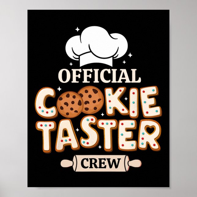 Poster Equipe Oficial de Provadores de Cookies Engraçada  (Frente)