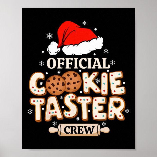 Poster Equipe Oficial de Provadores de Cookies Feliz Nata (Frente)