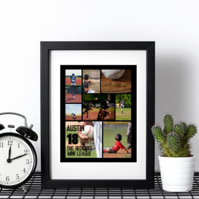 Poster Equipe Personalizada de Nome de Colagem de Fotos d (Criador carregado)