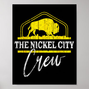 Poster Equipe Pickleball nickel da cidade de Buffalo 716 