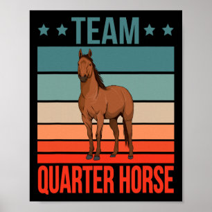 Poster Equipe Quarter Horse Coisa Andando Cavalo Cavalo C