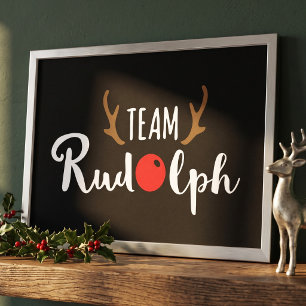 Poster Equipe Rudolph Christmas Motif