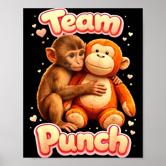 Poster Equipe soca bebê macaco fofo chamado soca mulheres (Frente)