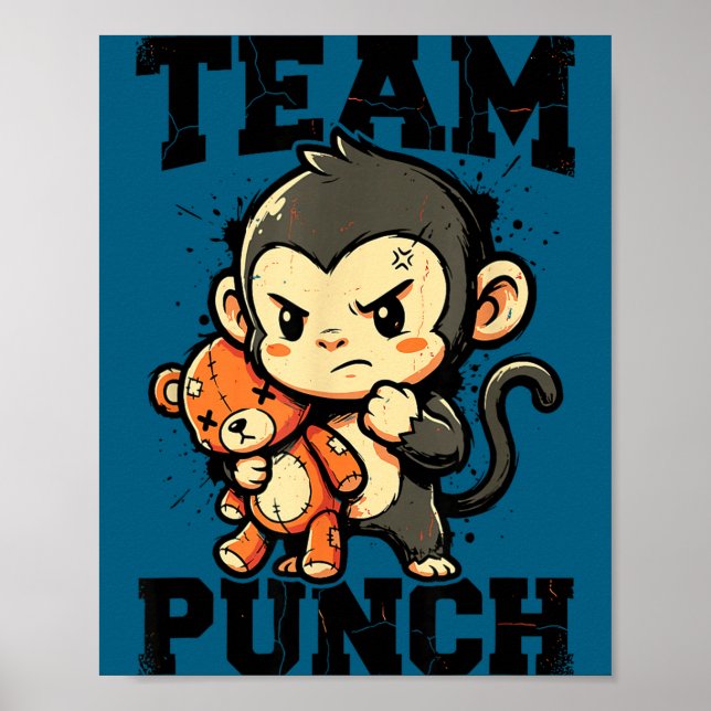 Poster Equipe soca forte meme de brinquedo de macaco bebê (Frente)