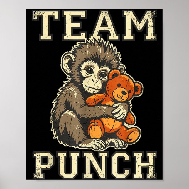 Poster Equipe soca macaco bebê e meme de brinquedo de pel (Frente)