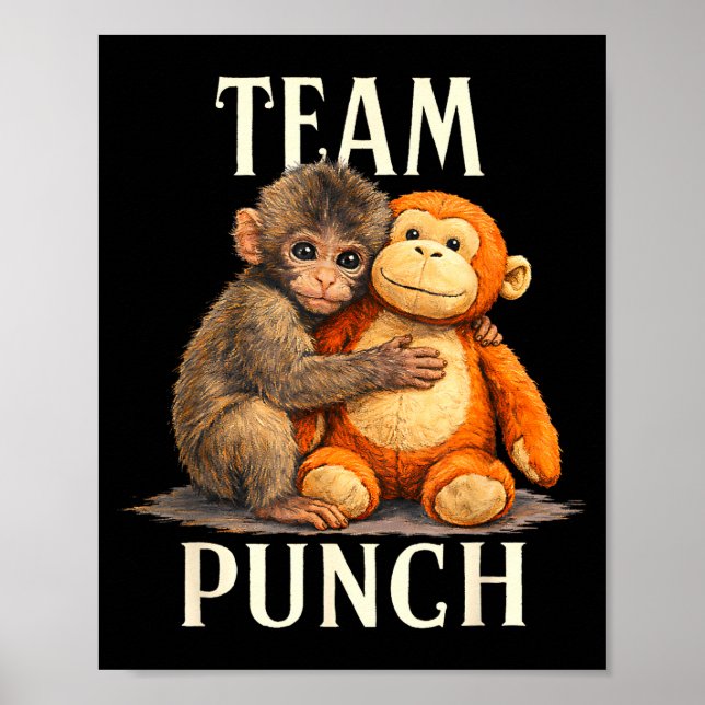 Poster Equipe soco macaco fofo e design de urso Equipe so (Frente)