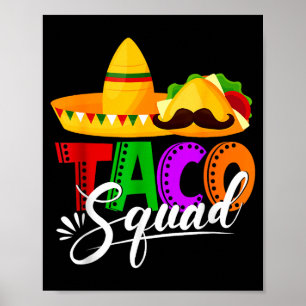 Poster Equipe taco cinco de mayo engraçado comida mexican