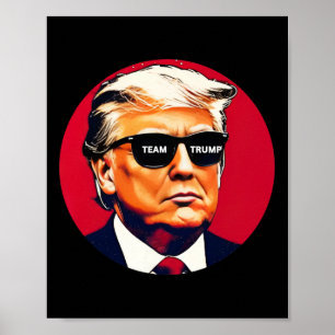 Poster Equipe Trump Patriótico 4 de julho Eu fico com o P