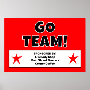 Poster Equipe Vermelha Personalizada