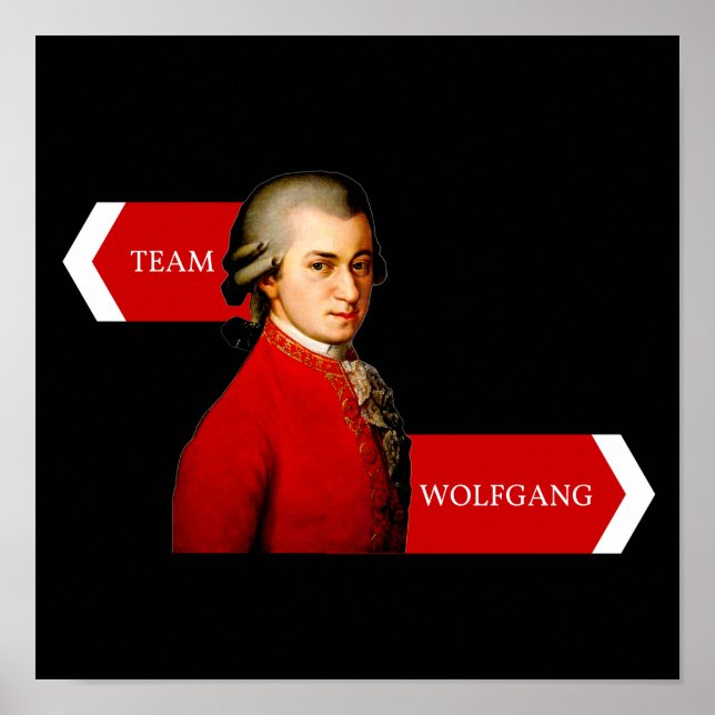 Poster Equipe Wolfgang. Wolfgang Amadeus Mozart (Frente)