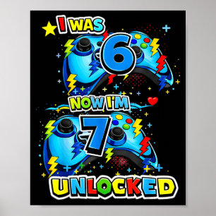 Poster Era 6 7 desbloqueado jogo de vídeo de aniversário