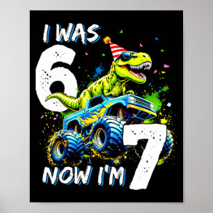 Poster Era 6 Agora Eu Tenho 7 Anos de Idade Aniversário 6