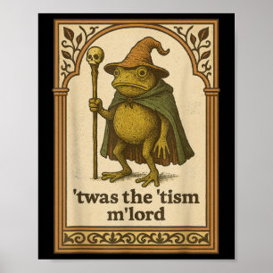 Poster Era a Camisa de Autismo do Sapo Feiticeiro Diverti