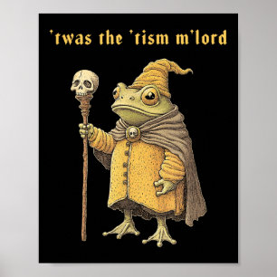 Poster Era O Bruxo Divertido Senhor Tism Sapo Autismo Bru