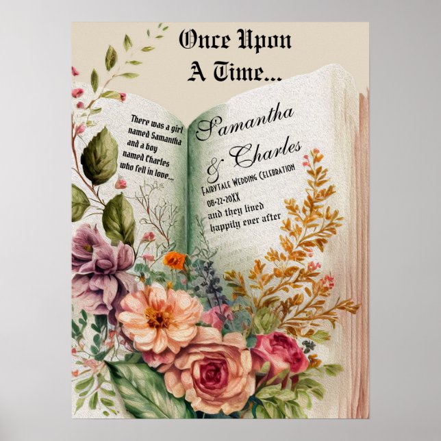 Poster Era uma vez | Livro Floral Casamento (Frente)