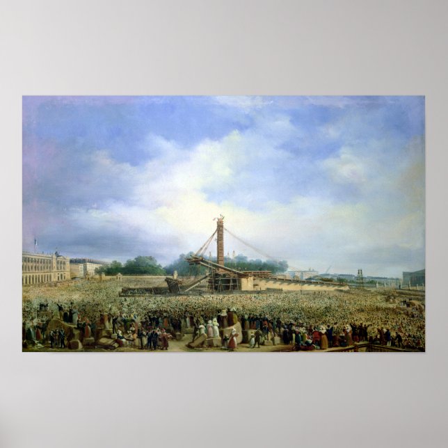 Poster Erecendo o Obelisco de Luxor (Frente)