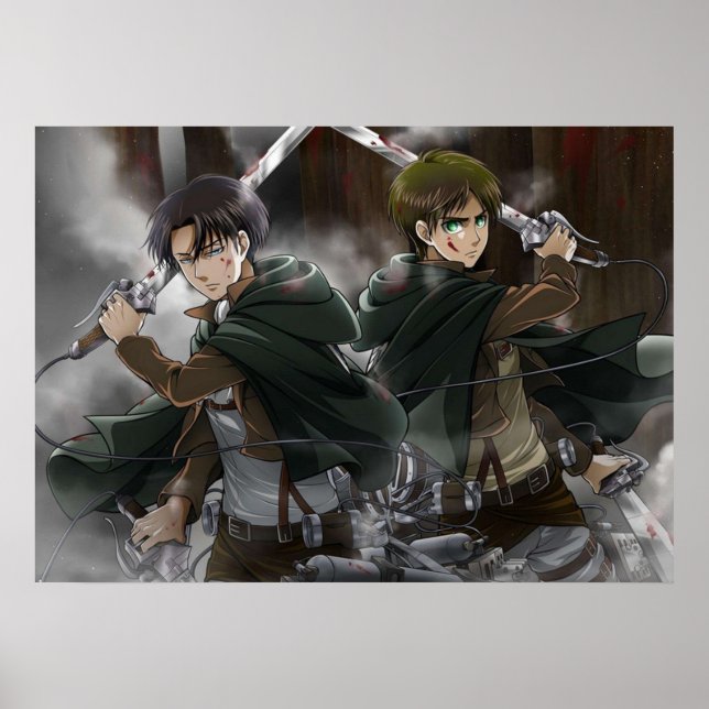 Poster Eren e Levi (Frente)