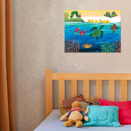 Poster Eric Carle | Cena Colorida de Pond