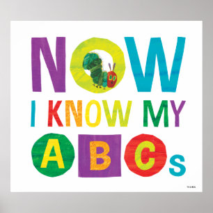 Poster Eric Carle   Now I Know My ABCs