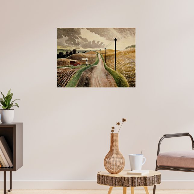 Poster Eric Ravilious art, Wiltshire Landscape (Sala de Estar 3)