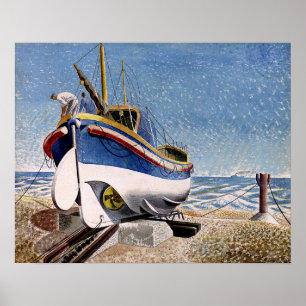 Poster Eric Ravilious - Bote salva-vidas,
