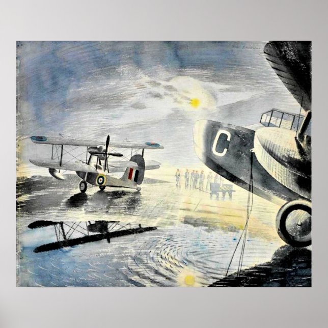 Poster Eric Ravilious - Manhã na pista (Frente)