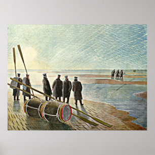 Poster Eric Ravilious - Trabalho perigoso em baixa distâ