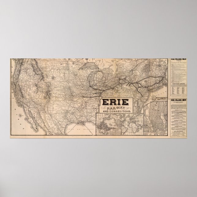 Pôster Erie Ferroviários e ligações (Frente)