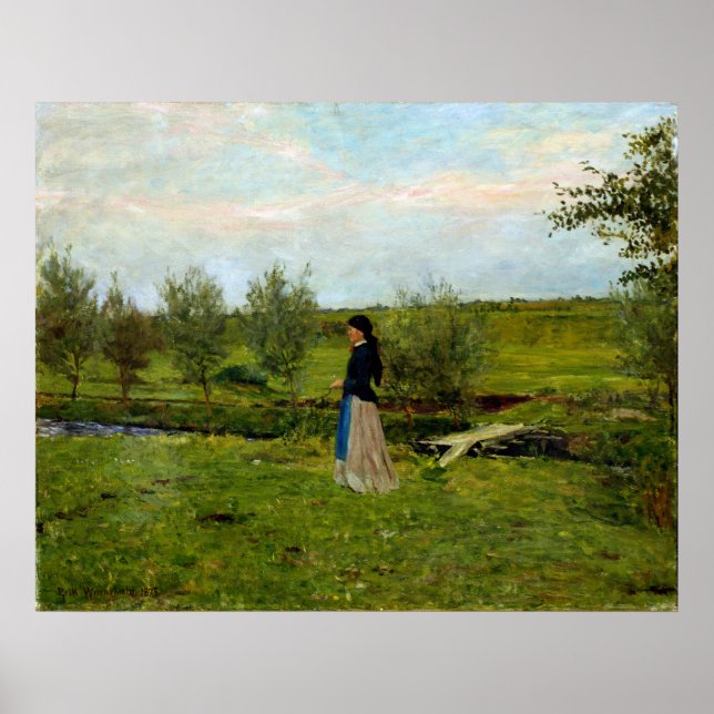 Poster Erik Werenskiold Evening em Pipping (Frente)