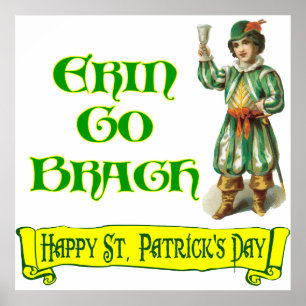 Pôster Erin vai dizer do dia de Braugh St Patrick feliz
