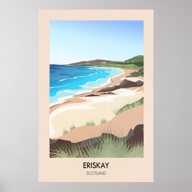 Poster Eriskay Escócia Cartaz de Viagens (Frente)