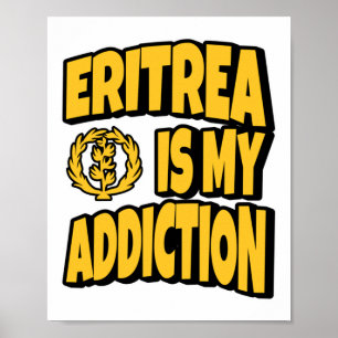 Poster Eritreia É O Meu Vício De Amor, O Mapa De Bandeira