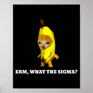 Poster Erm, Qual Sigma_ Meme de Gato Homens Mulheres Garo