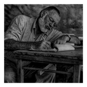 Pôster Ernest Hemingway no Quênia