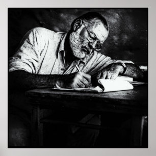 Poster Ernest Hemingway no Quênia