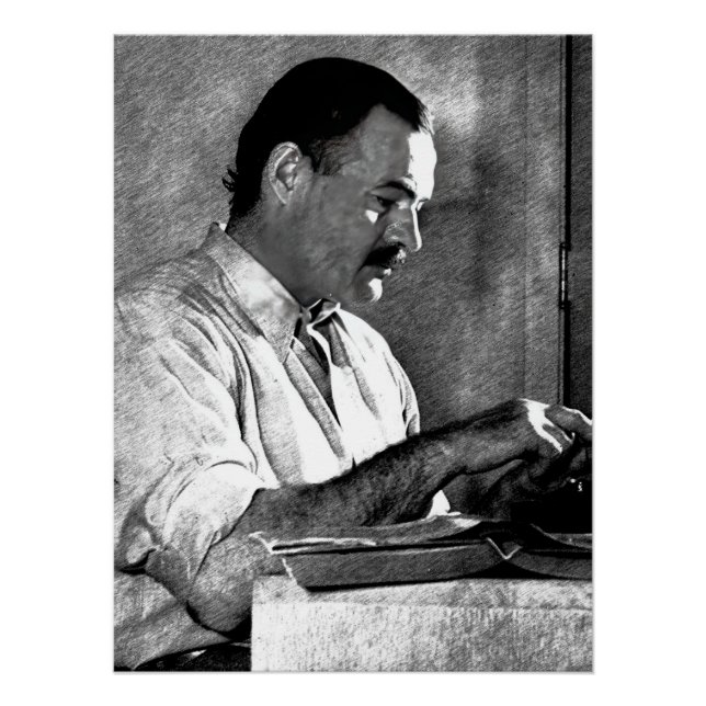 Pôster Ernest Hemingway no Quênia (Frente)