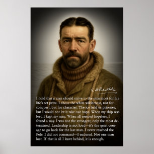 Poster Ernest Shackleton - Explorador Antártico Heroico